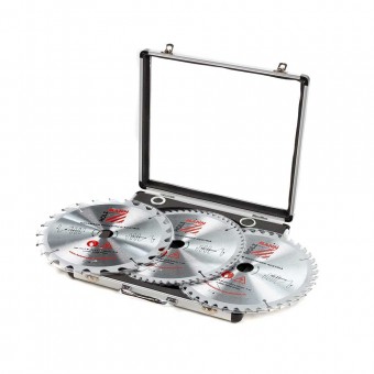Set de lame de ferăstrău TCT în cutie de aluminiu Ø 254 mm KSB254SET